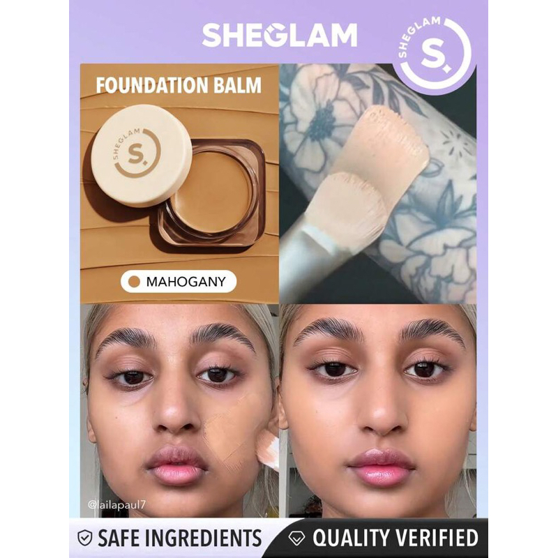 Sheglam Skinfluencer Full Coverage Foundation Balm Shopee Malaysia
