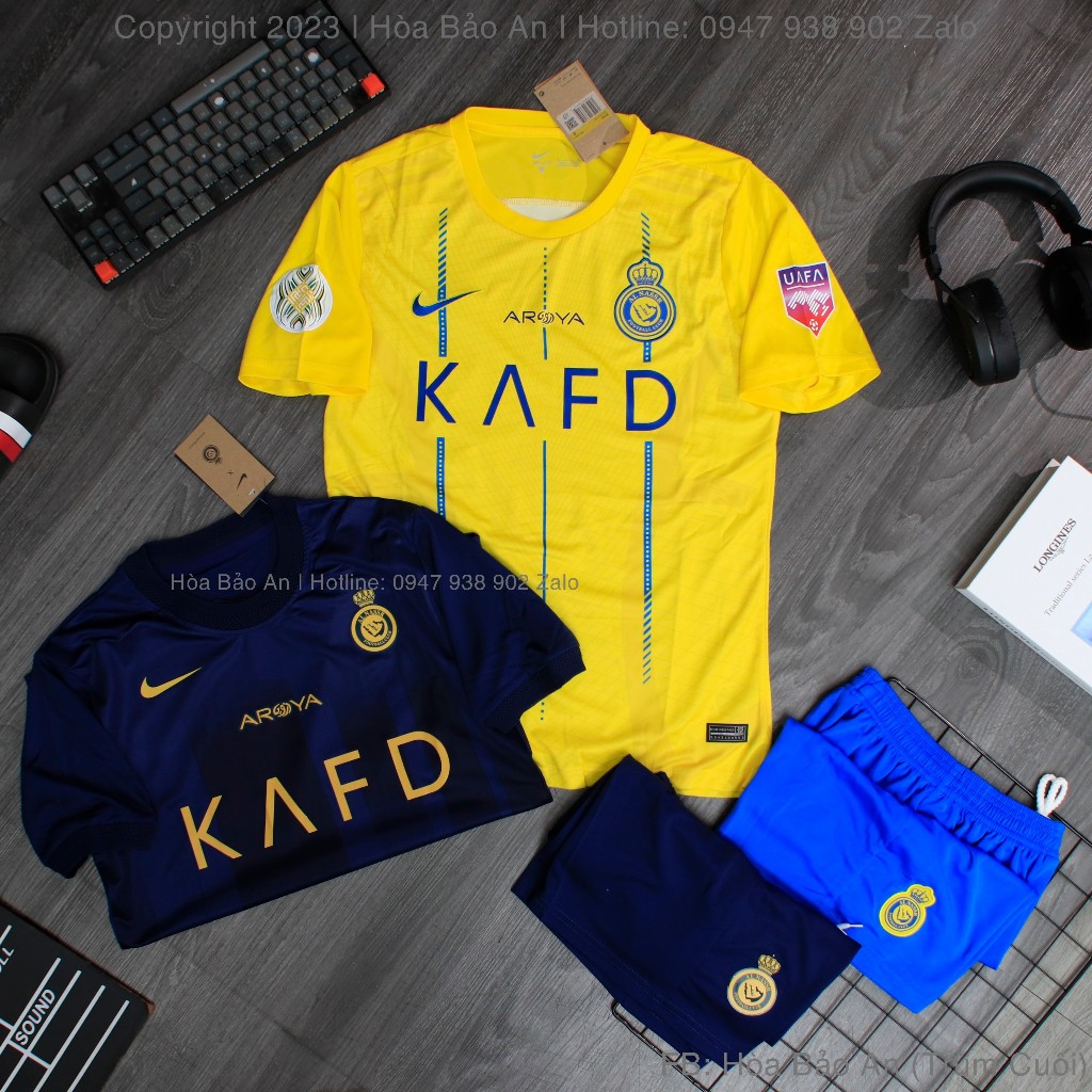 Alnassr 2023 2024 Shirt Football Clothes, AL NASSR Yellow Soccer Clothes 2023 2024 High