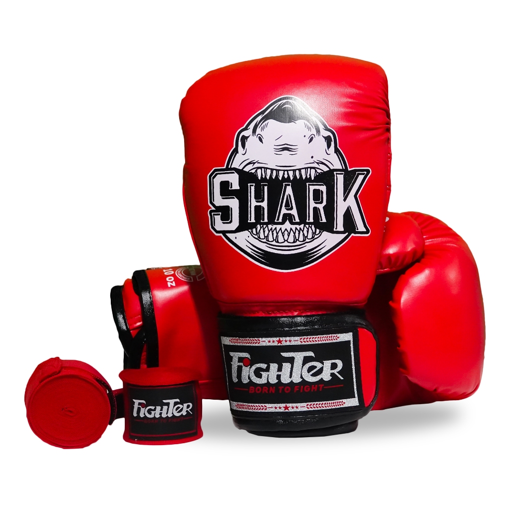 Combo Fighter Shark Boxing Gloves + Fighter Multi Hand Bandage 5