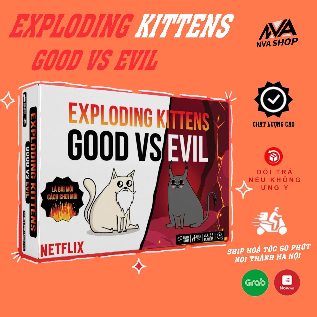 Good vs Evil Exploding kittens Viet | Shopee Malaysia