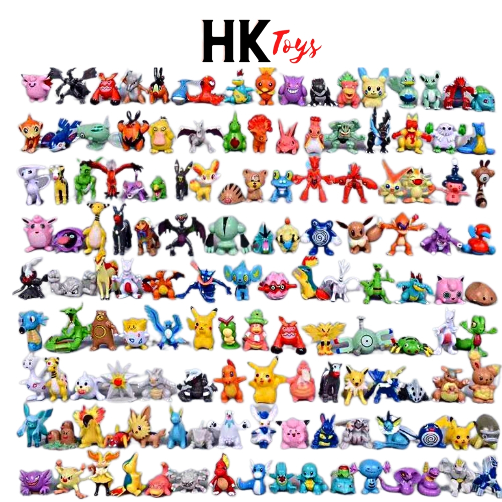 Pokemon Model With 144 Small / Large Pokemon Models Including 6 Bags Of ...