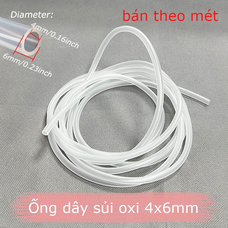 OXY Oxygen Effervescent Wire Pipe For Aquarium 4x6mm (Sold By Meter) Oxygen Gas Pipe, CO2 For
