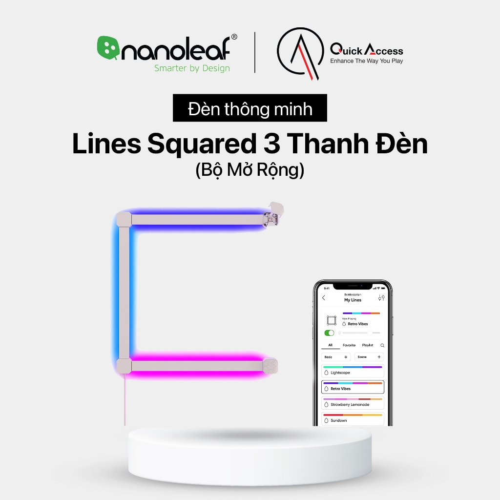 Nanoleaf Lines Squared Smart Light 3 Light Bars (Expansion Kit ...