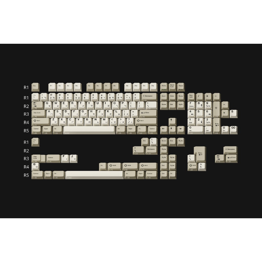 Mechanical Keyboard Button Set Gmk CYL CLASSIC RETRO ZHUYIN KEYCAP