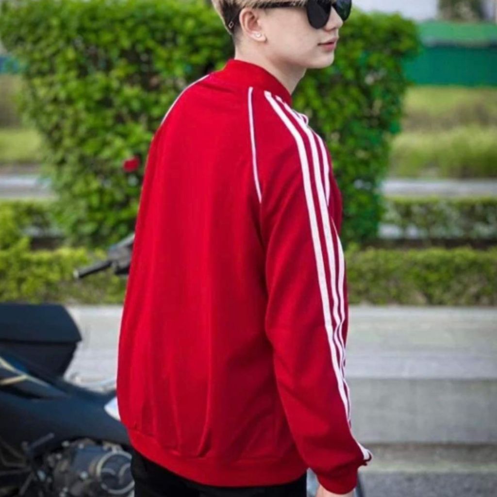 Men's And Women'S Jackets With 3Stripe SportsStyle poly Felt, bomber