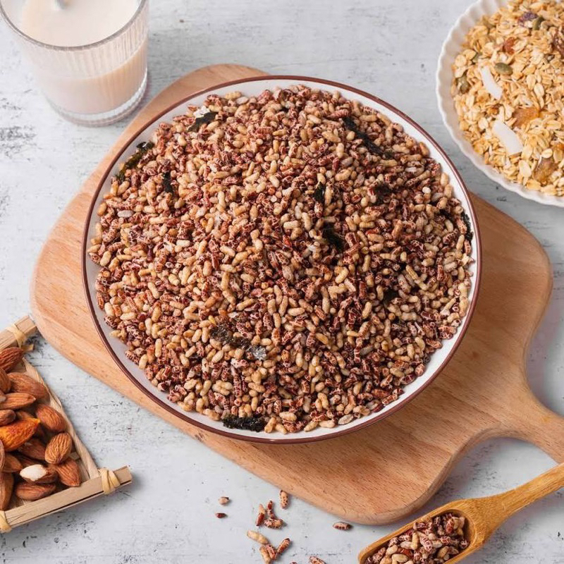 Dried brown rice with seaweed - 500g package of dried brown rice with ...