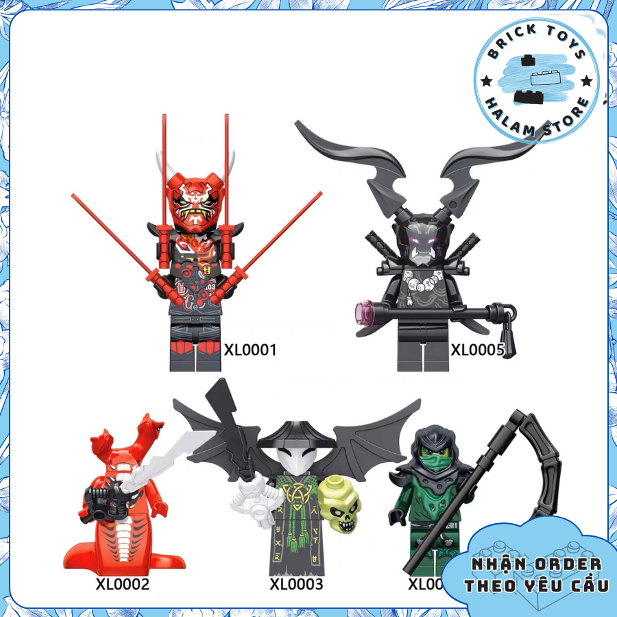 Minifigures Ninjago XL0001-XL0005 Fangtom Morro Vangelis Assembly Model ...