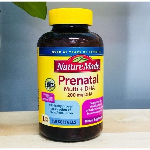 Nature Made Prenatal Folic Acid Dha Multivitamins 150 Tablets Supplement All Essential 7384