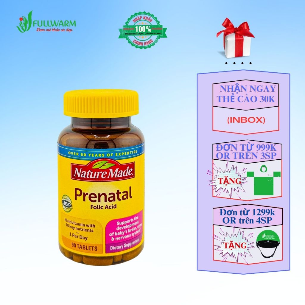 Nature Made Prenatal Mutil Folic Acid Oral Tablet For Pregnant Women