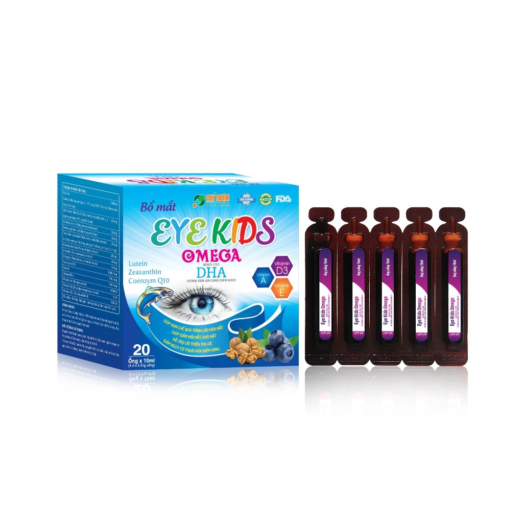 Box Of 20 Eye Kids Omega DHA Eye Syrup Tubes Pharma Improvement