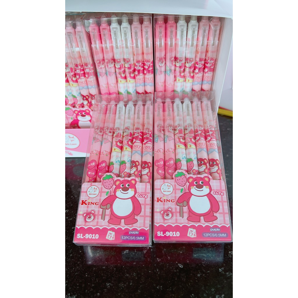 Box Of 12 Clickable gel Pens Can Erase Blue / Purple Ink (New Model ...