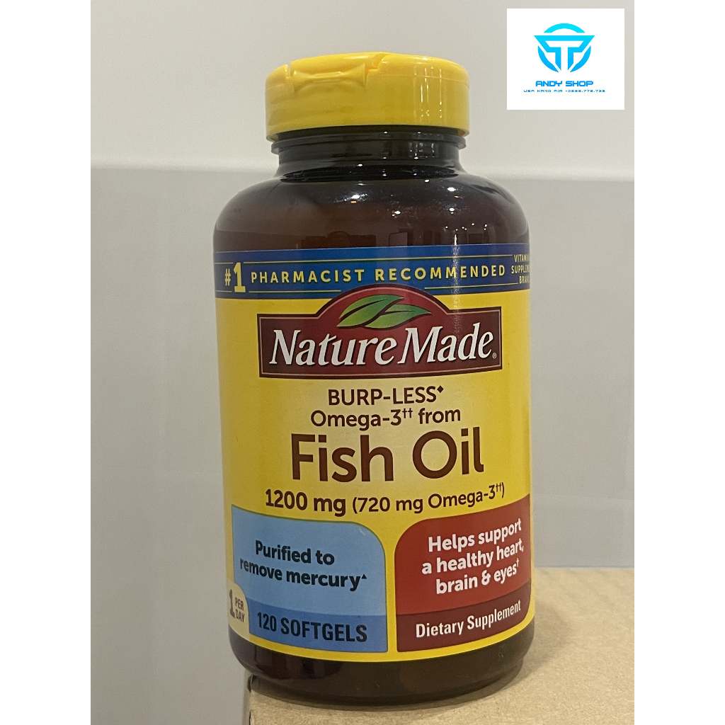 Nature Made Fish Oil Oral Oil 1200mg120 DATE Tablets 8 / 2024 Shopee Malaysia