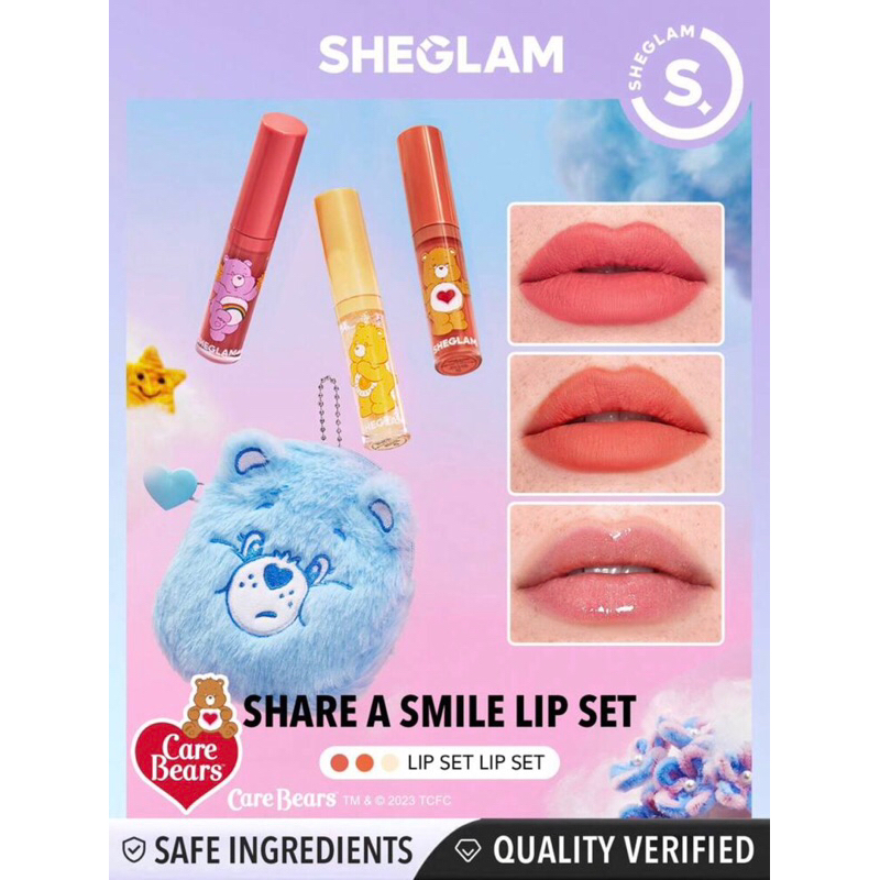 Care Bears Collection - Set Of 3 SHEGLAM X Care Bears Share a Smile Lip ...