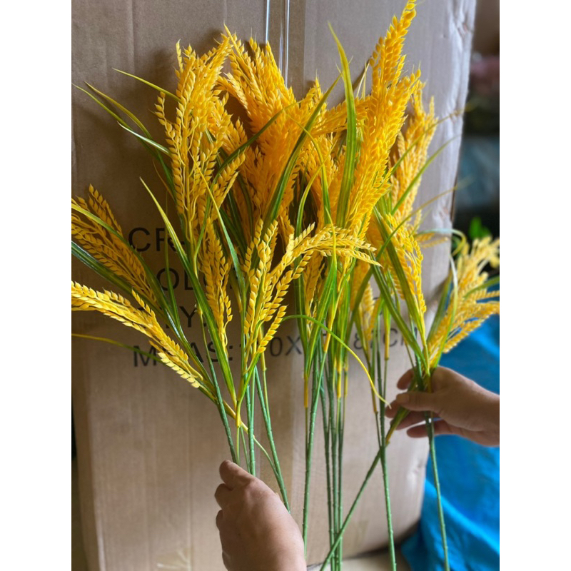 3-branched tall rice branch (artificial flower) | Shopee Malaysia