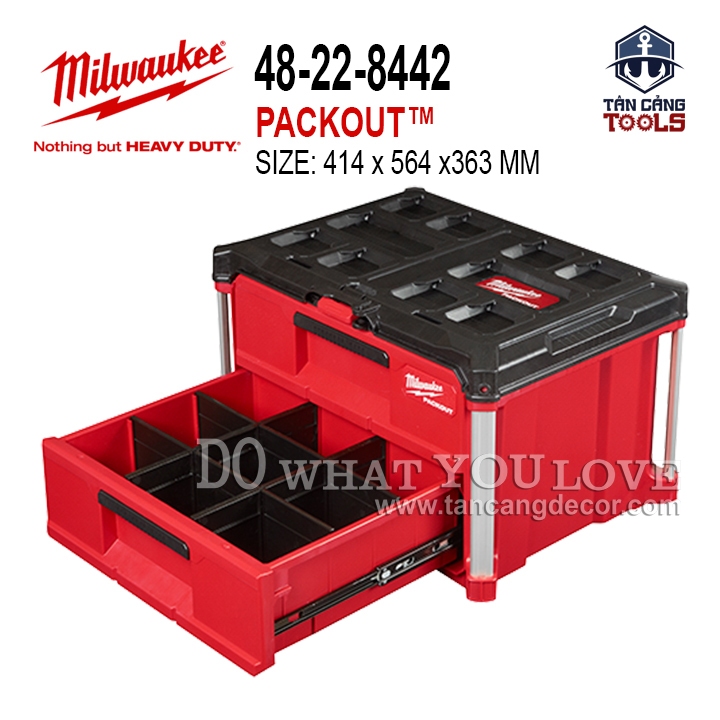 Milwaukee Packout 2 Drawer Tool Box 48-22-8442 | Shopee Malaysia