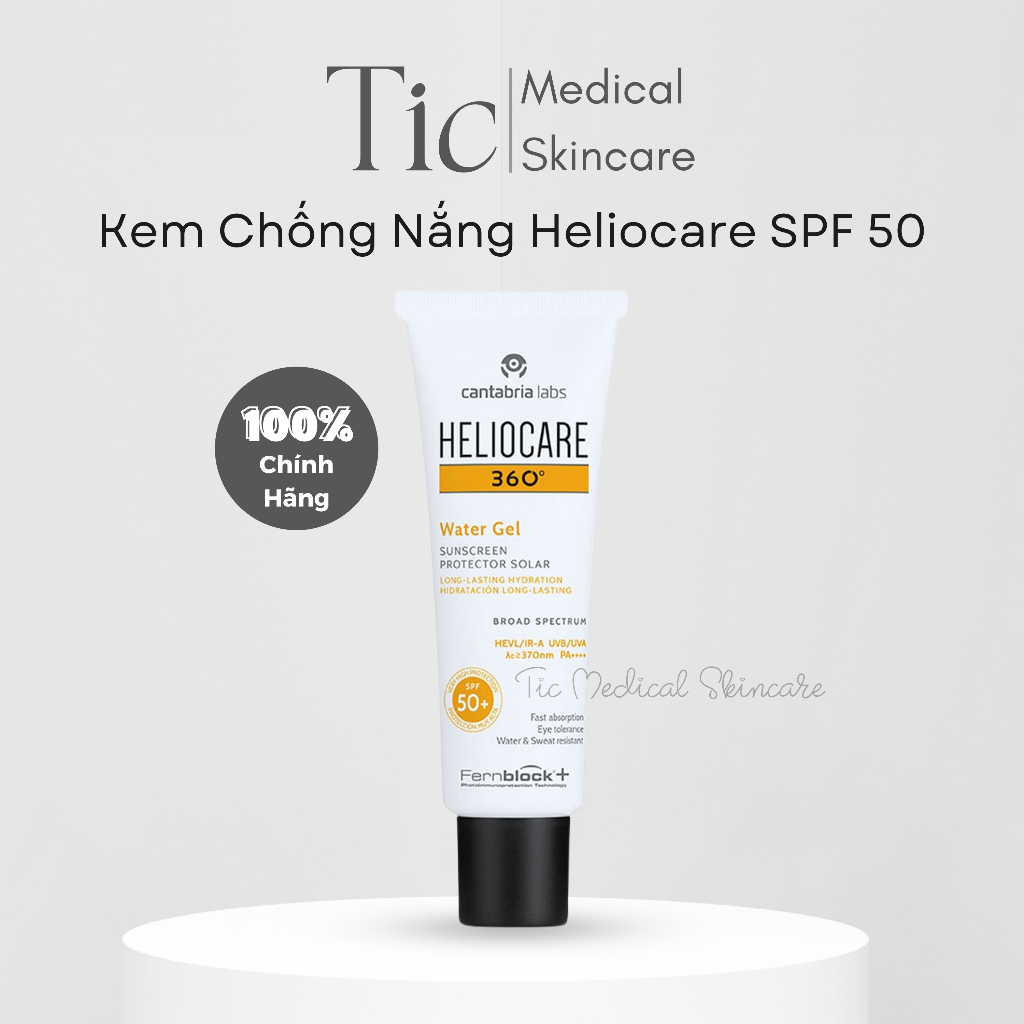 Heliocare 360 Water Gel SPF 50 Sunscreen Support Sensitive Skin, Dry ...