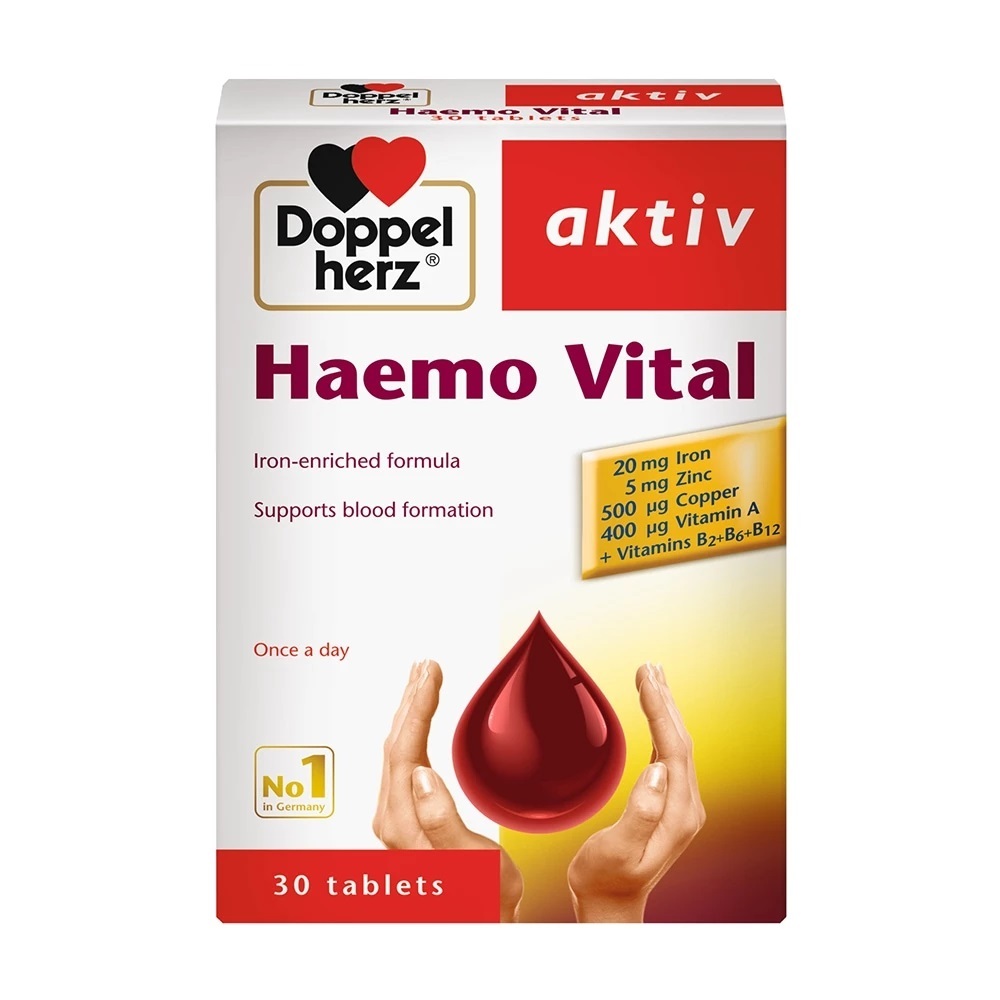 Haemo Vital Doppelherz Anemia Supplement Iron & Vitamin Helps Reduce