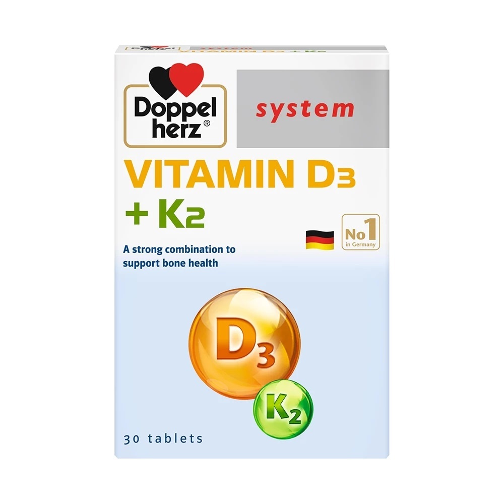 Vitamin D3 + K2 Doppelherz Oral Tablets Help Increase Calcium