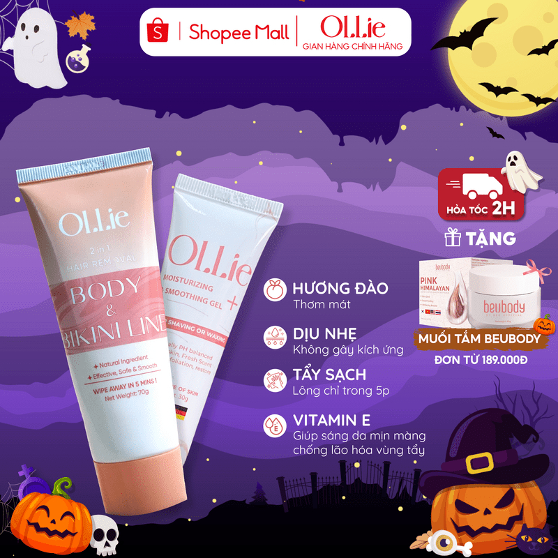 Ollie Hair Removal Cream, Genital Hair Removal, Armpit, Arm, Leg, Safe