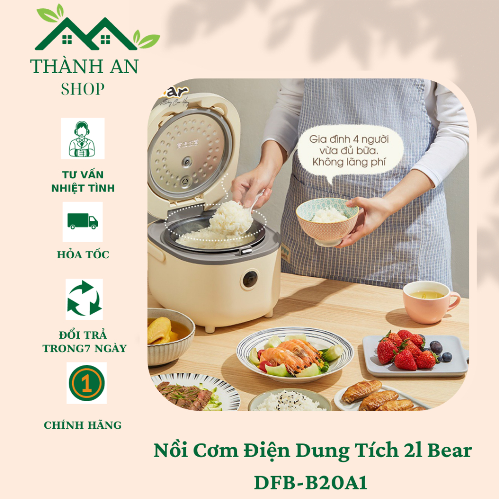 Bear DFB-B20A1 2l Capacity Rice Cooker – Multifunctional Rice Cooker ...