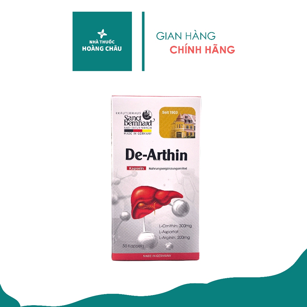 Liver Supplement De Arthin Helps Detoxify The Liver To Lower Liver Enzymes Box Of 30 Tablets