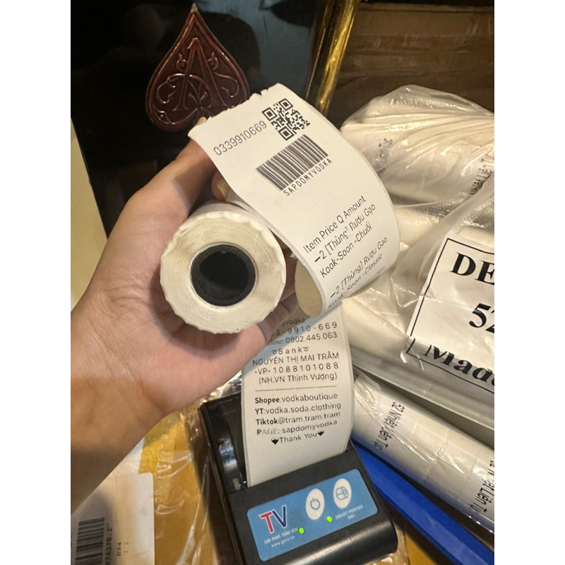 [Roll 8m] STICKER K57 thermal printing DECAL, continuous thermal paper ...