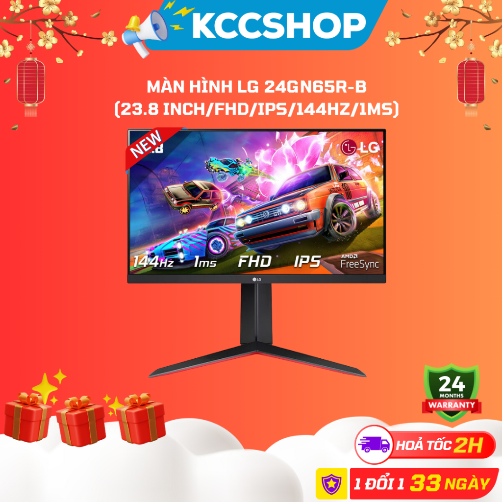 Lg 24GN65R-B Display (23.8 Inch / FHD / IPS / 144Hz / 1ms) | Shopee ...