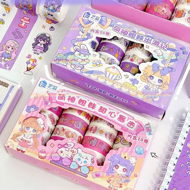 Washi Box of 20 Rolls/ Separated Under Classification Used to Decorate ...
