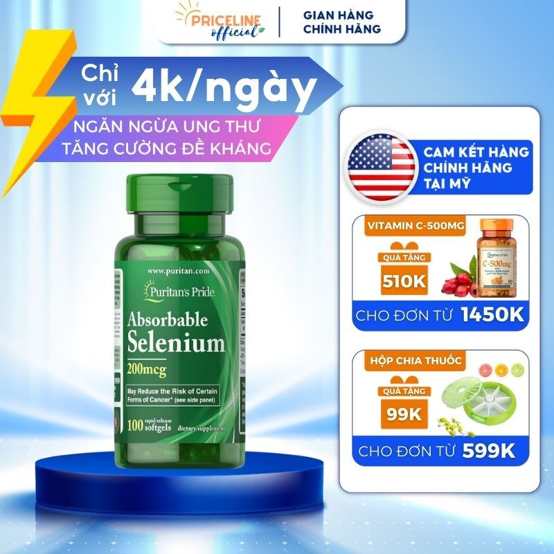 Puritan's Pride Selenium 200 mcg oral tablet helps prevent Cancer