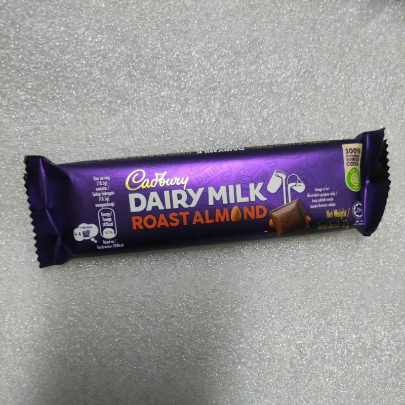 Cadbury Dairy milk Almond Chocolate Bar 37g Shopee Malaysia