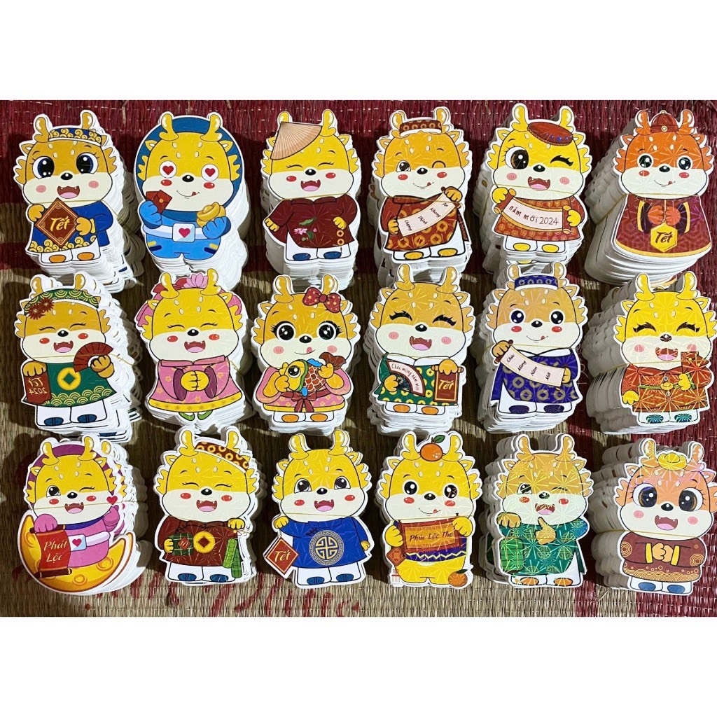(Available) Combo of 100 Chibi Red Packets, Cartoon Red Packets ...