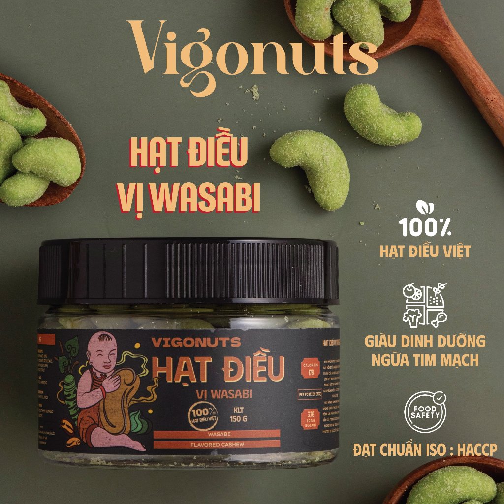 Spicy wasabi VIGONUTS Dried Cashew Nuts Explode Shopee Malaysia