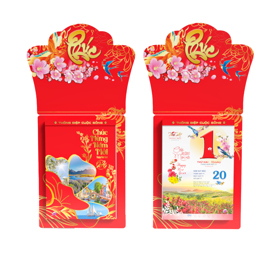 Calendar Bloc, Wall Calendar, Calendar CNY 2024, Life Message (SV03