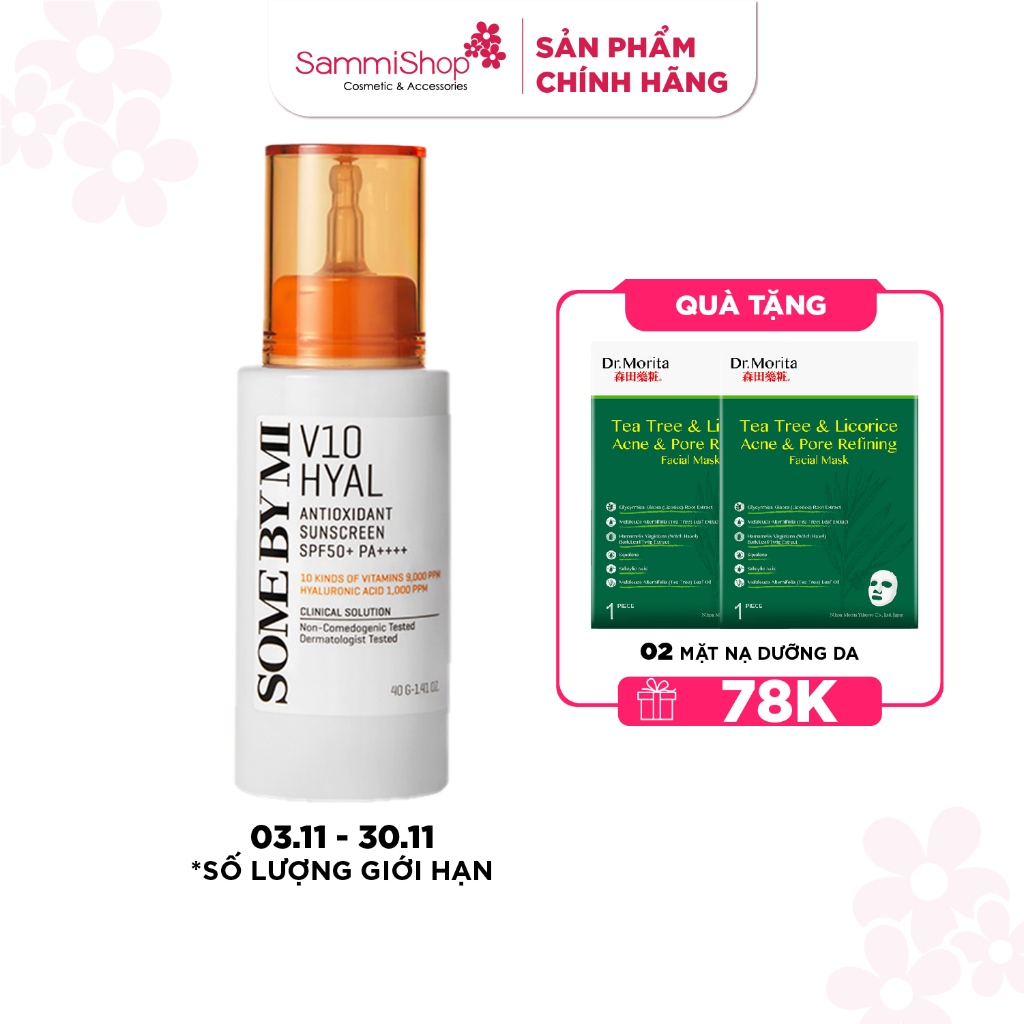 Some By Mi Sunscreen V10 Hyal Antioxidant Suncreen 40g | Shopee Malaysia