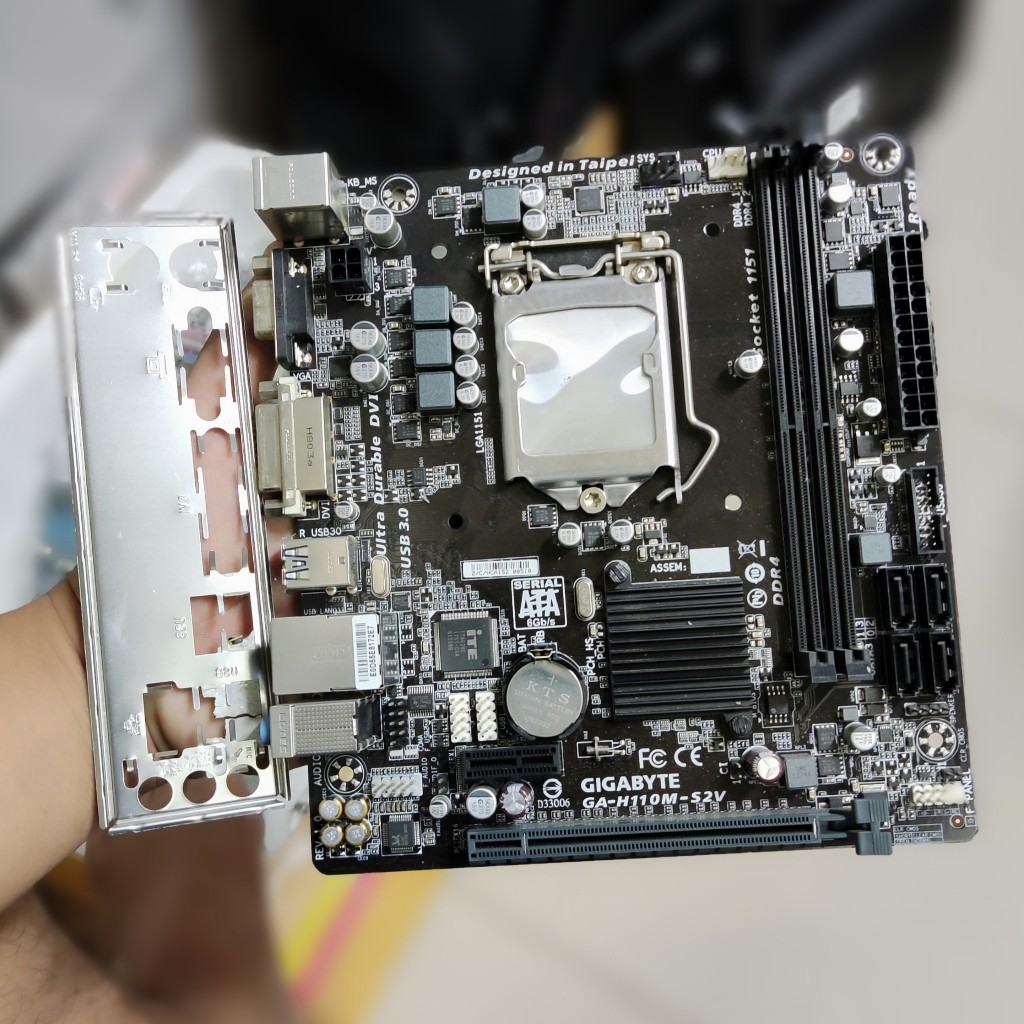 Motherboard Gigabyte H110 Motherboard Size 17x19cm Shopee Malaysia