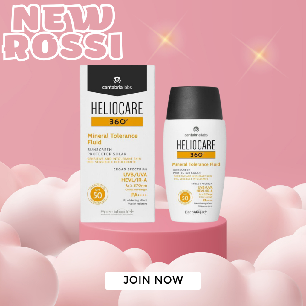 Heliocare Mineral Tolerence Fluid Sunscreen 50ml Effective Sun