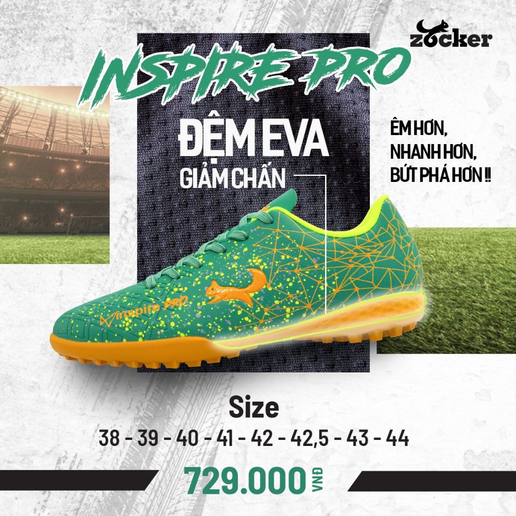 Zocker INSPIRE PRO Olive/Orange Artificial Turf Soccer Shoes, Helps ...