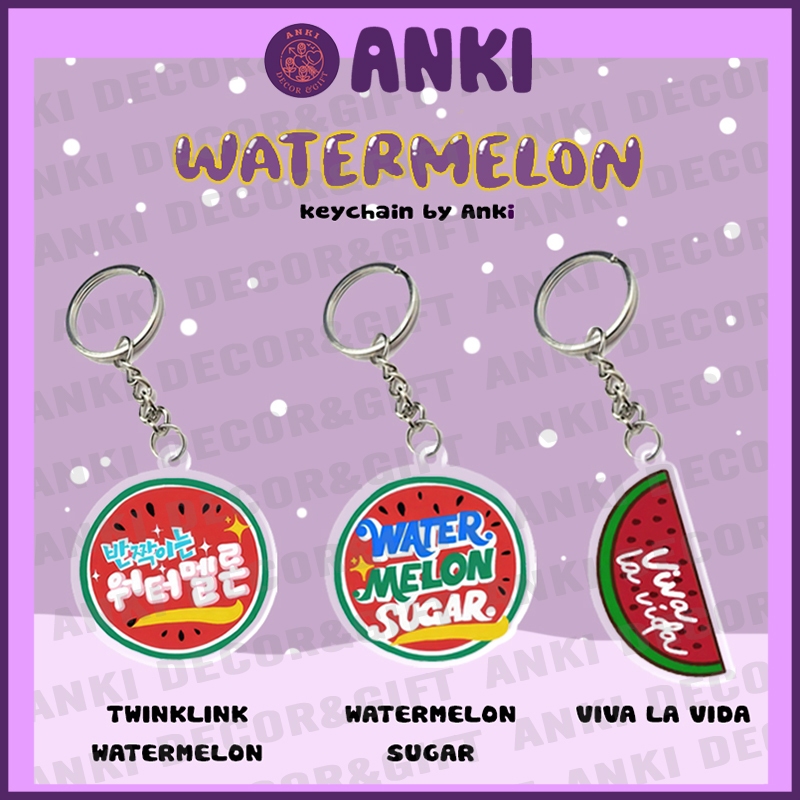 (KEYCHAIN) twinkling watermelon KEYCHAIN, sparkling watermelon, viva la ...