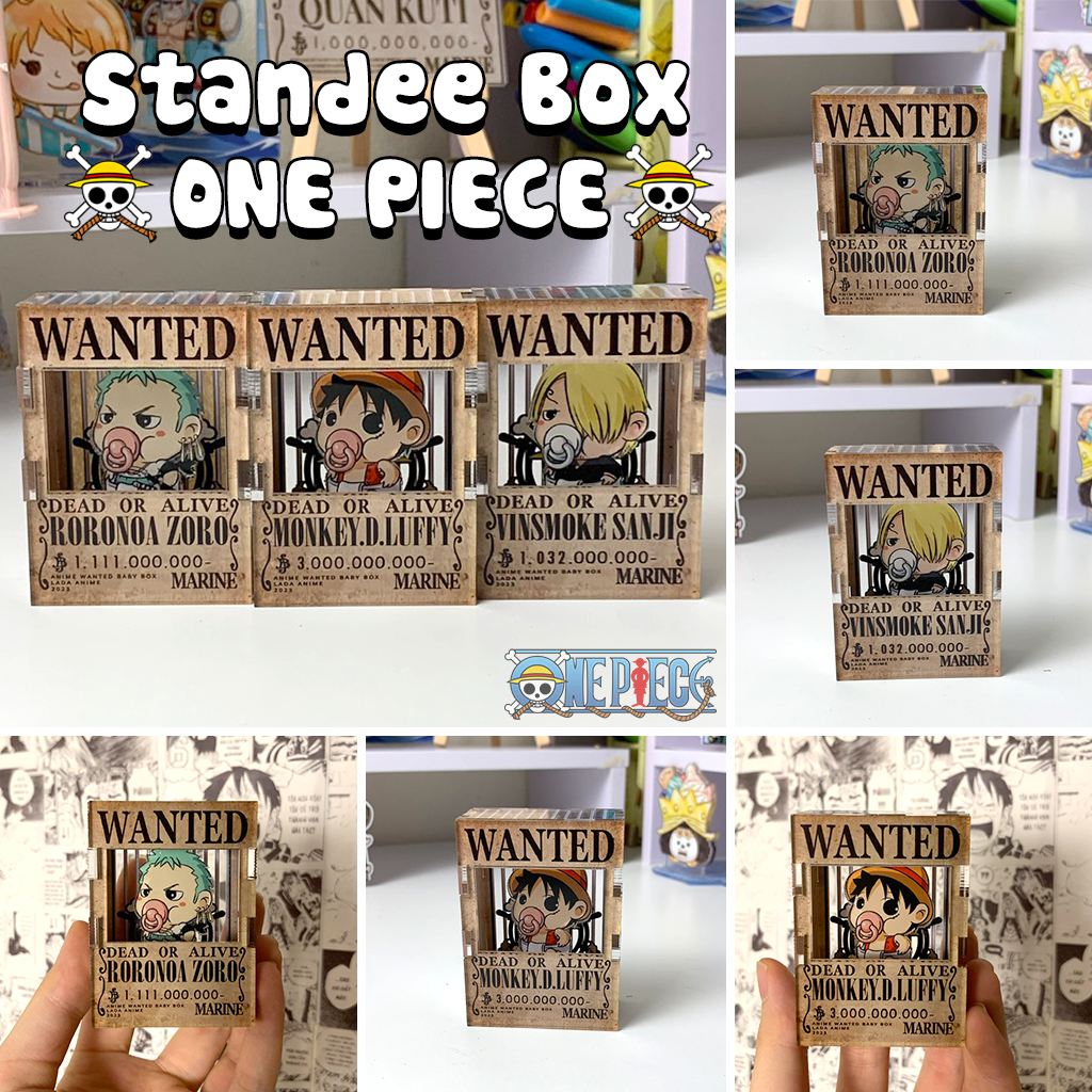 Lada Box 3d Anime Wanted One Piece Luffy Zoro Sanji Cute Learning