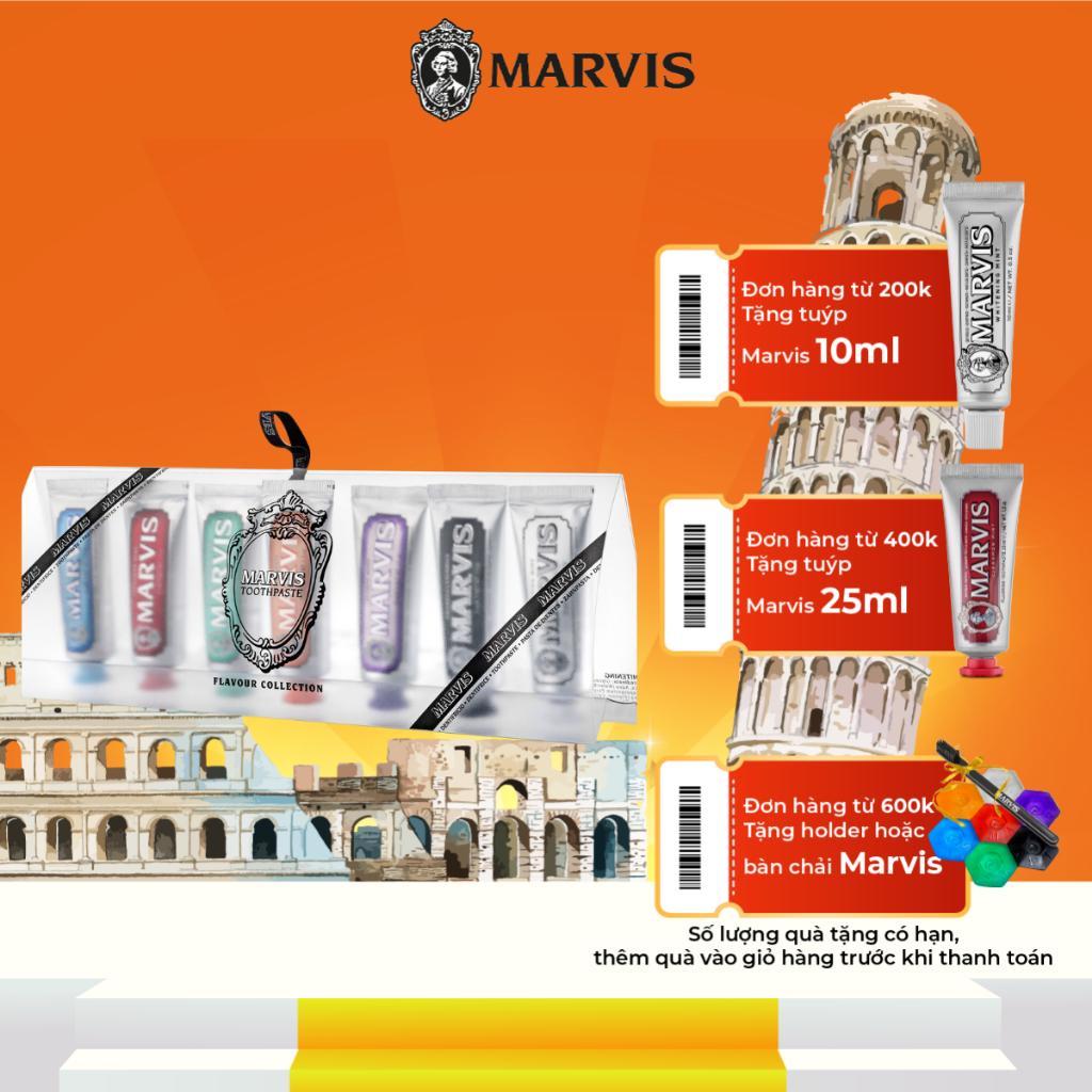 Marvis Toothpaste - Set Of 7 Tubes 25ML - MARVIS 7 FLAVOURS PACK 25ML ...