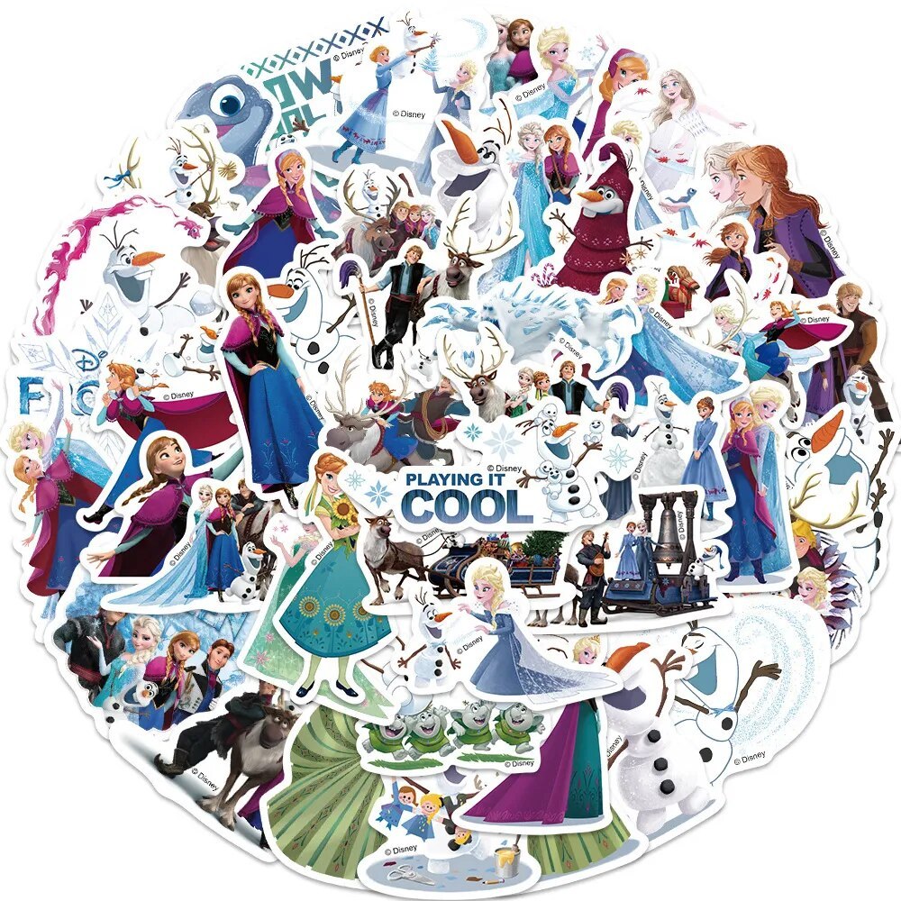 Set Of 102 Frozen Stickers Elsa Anna Sticker Waterproof Decorative