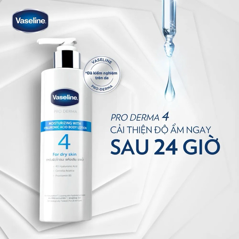 Vaseline Moisturizing Pro Derma Moisturizing With Hyaluronic Acid Body Lotion 250ml Shopee