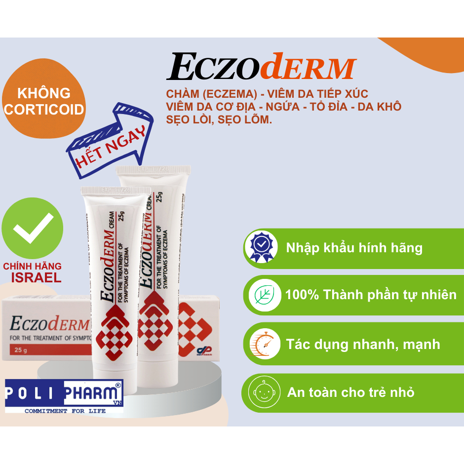 Genuine ECZODERM eczema Topical Cream, Atopic Dermatitis, Dry Skin