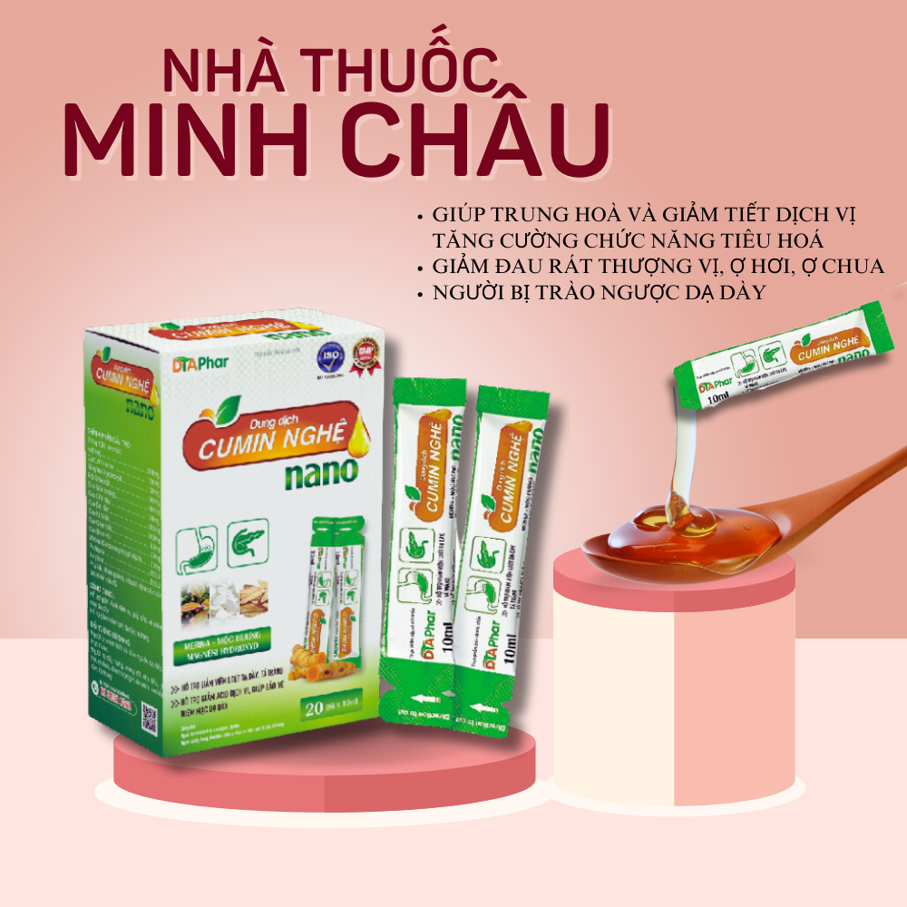 Nano Turmeric Drink Package For Stomach Pain, Stomach Congestion, Reflux, Stomach Ulcers, Box x