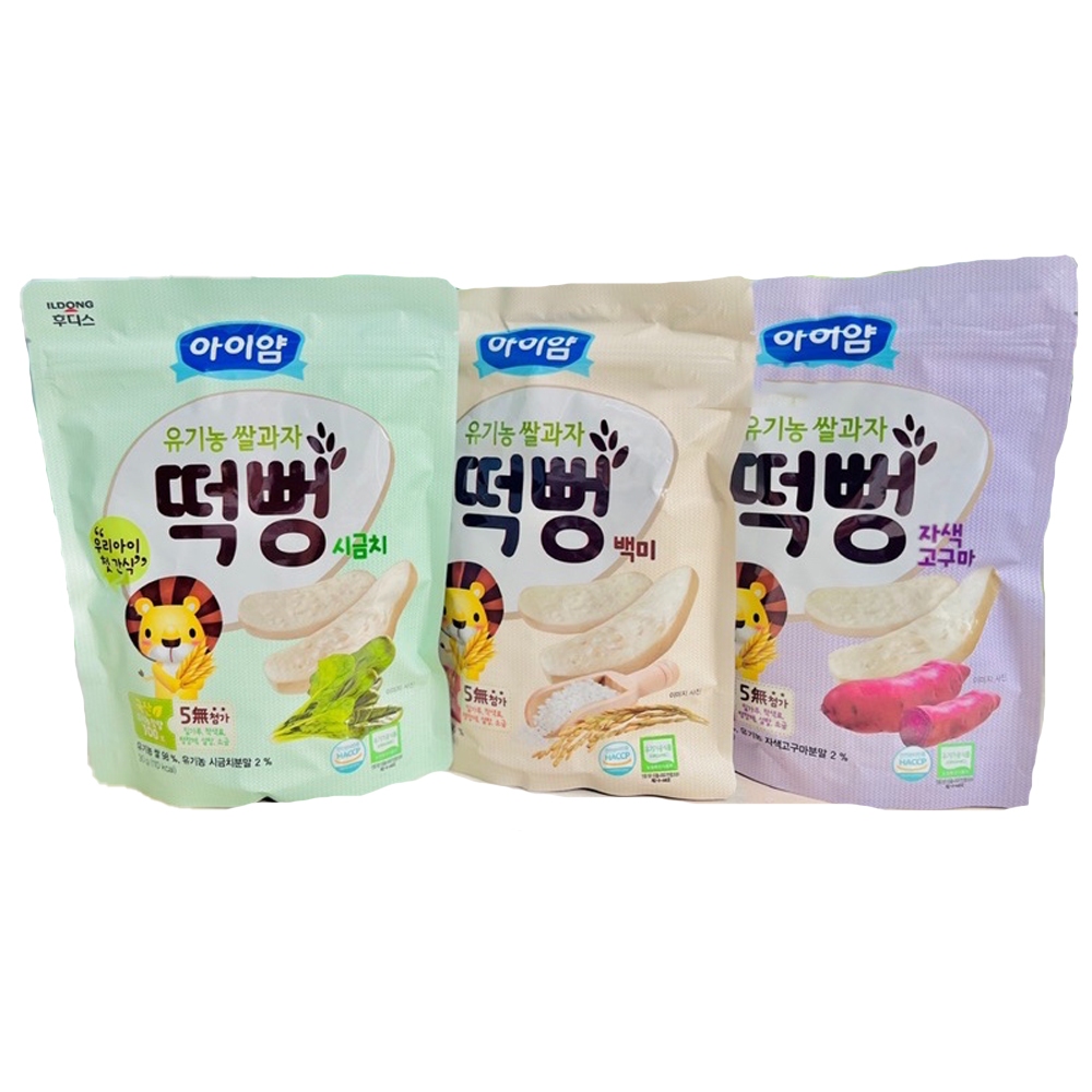 Korean ILDONG Organic Weaning Rice Cake For Baby 6m + Enough Flavor