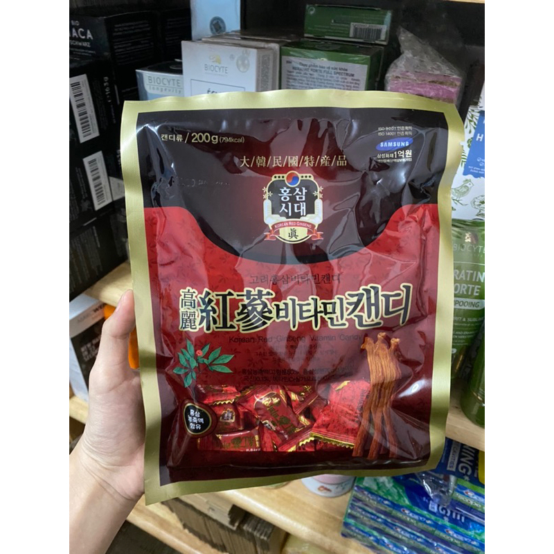 Korean Vitamin Red Ginseng Candy 200g Shopee Malaysia