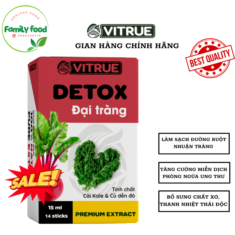 Vitrue detox Lax Colon, Prevent Colon Cancer, Reduce Constipation, Heat