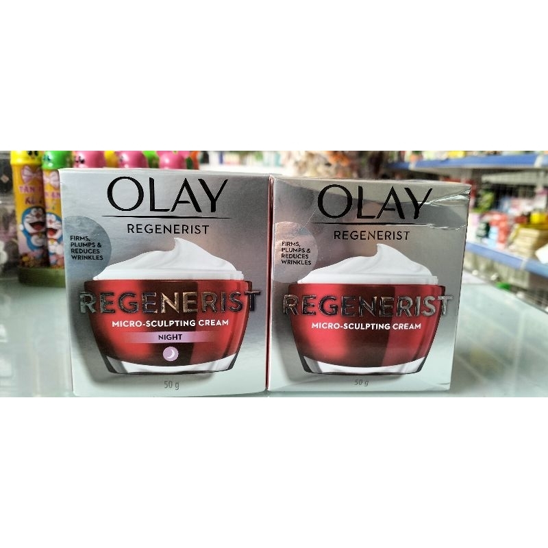 Combo Olay Regenerist Day And Night Anti-Aging Skin Cream 50g | Shopee ...