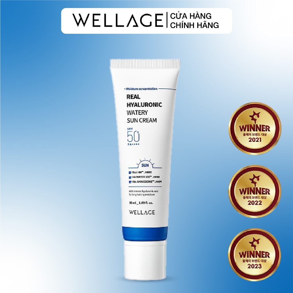 Wellage Real Hyaluronic Watery Sun Cream | Shopee Malaysia