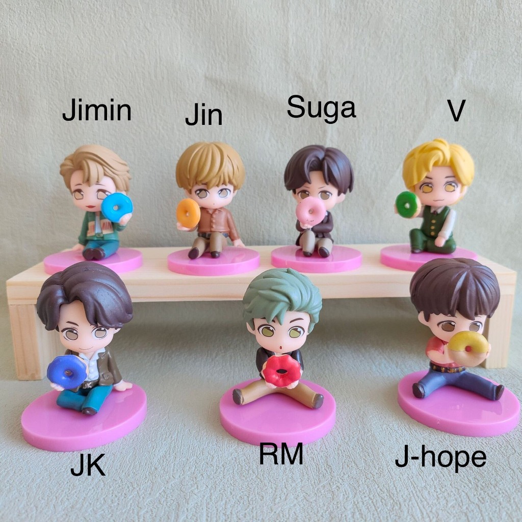 Set of 7 doll models of BTS members New model holding cute cake ...